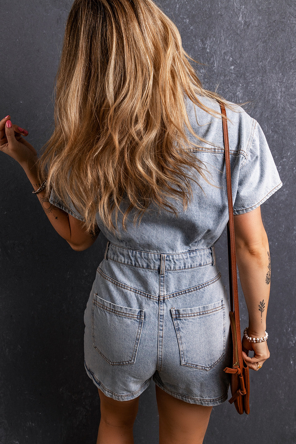 Liora Fade Denim Romper