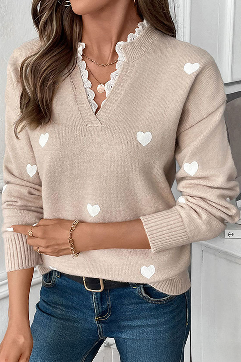 Amora Lace Knit Sweater