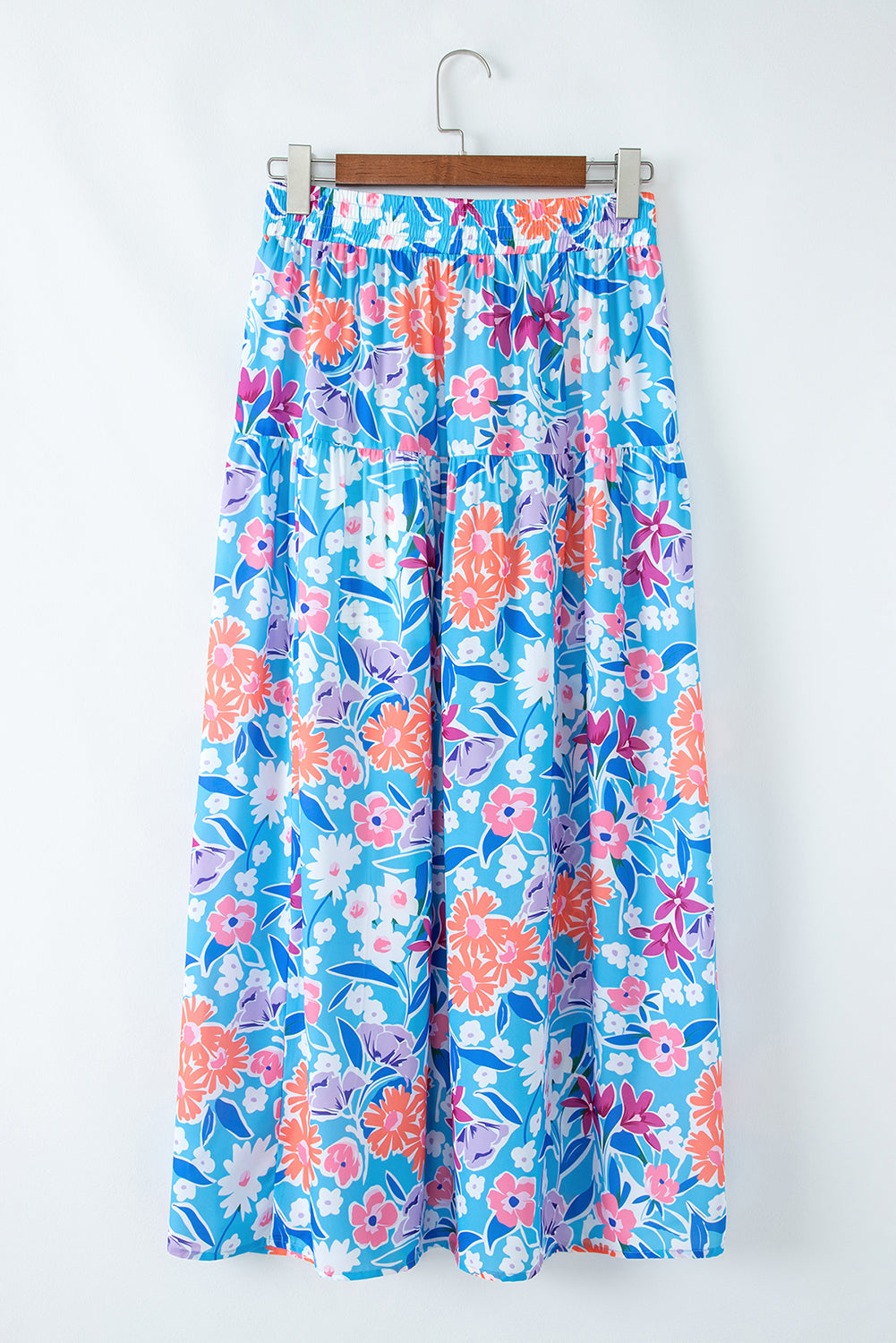 Sky Petal Wrap Skirt
