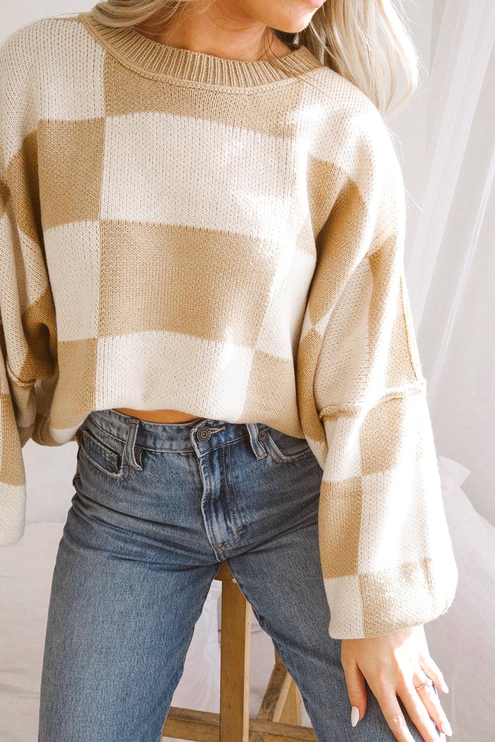 Ophelia Check Sweater