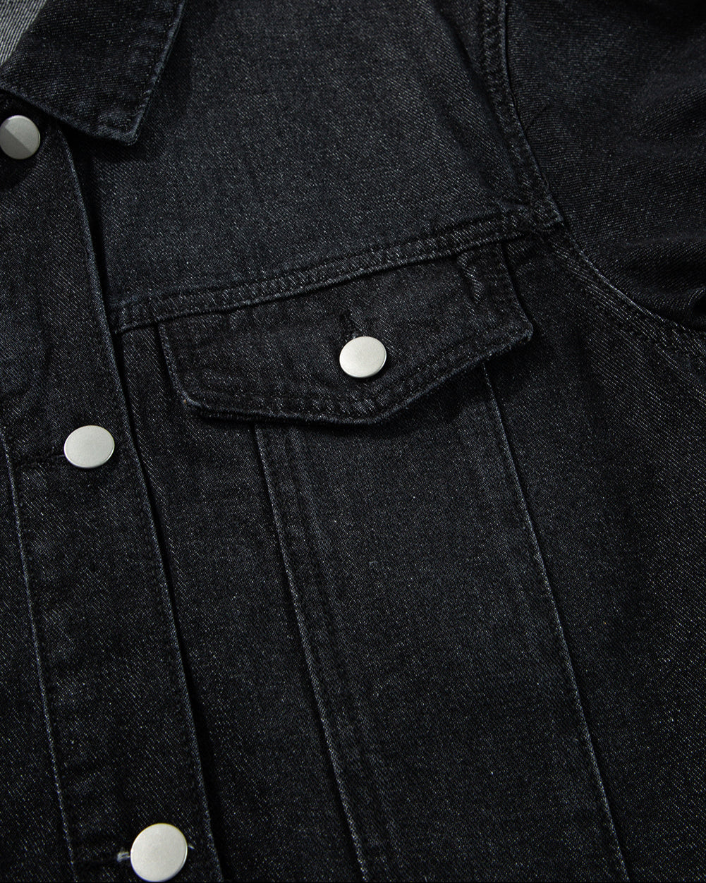 Midnight Ruffle Denim Jacket