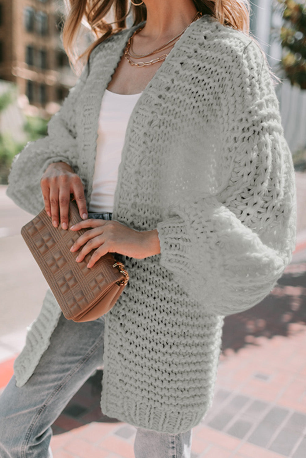 Aurora Puff Knit Cardigan