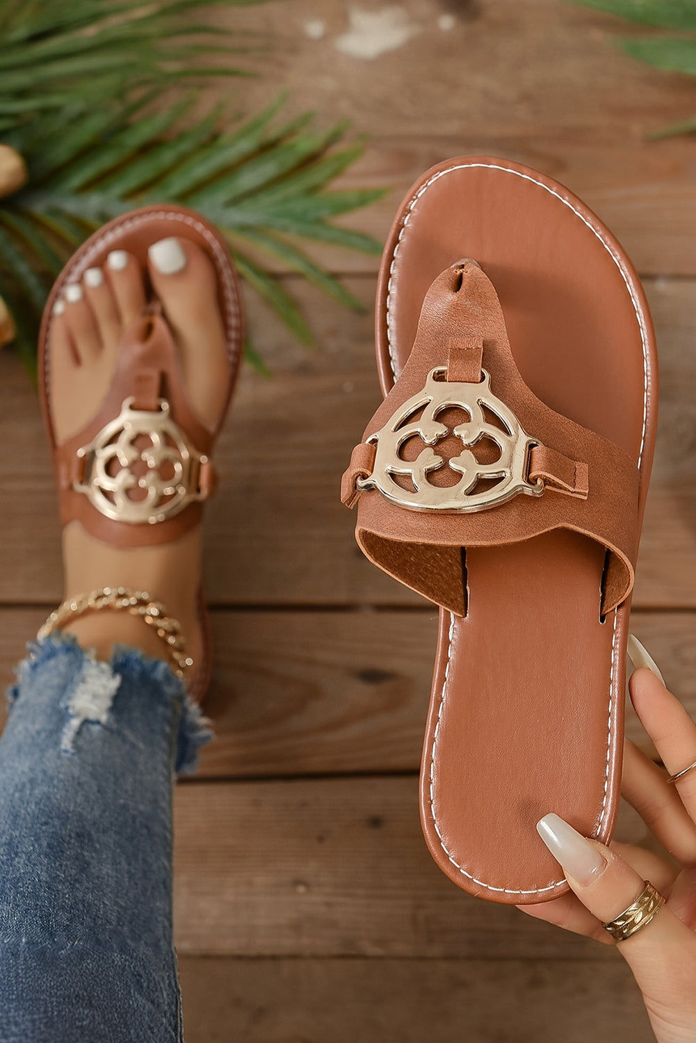 Aurora Charm Thong Slippers