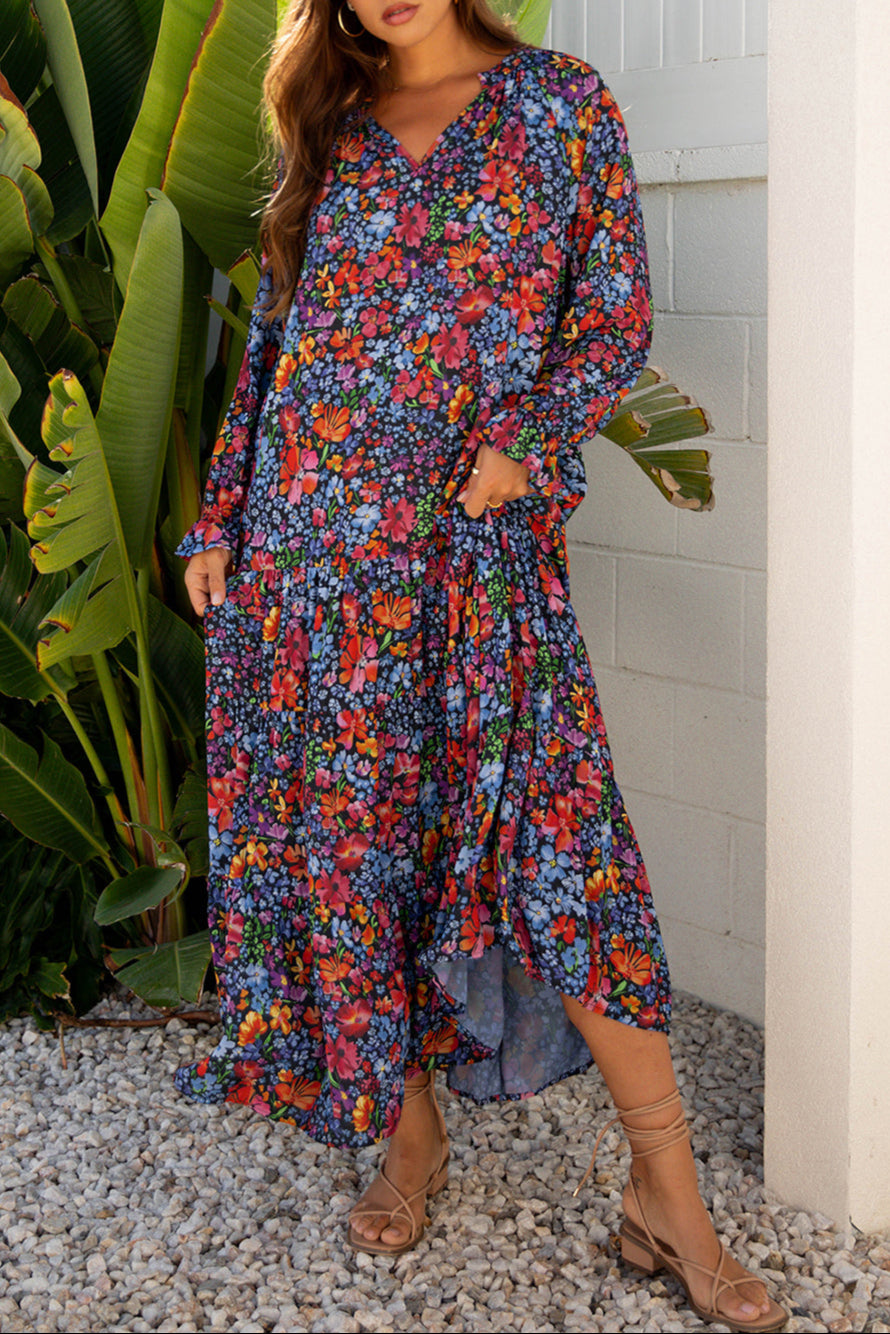 Autumn Bloom Maxi Dress