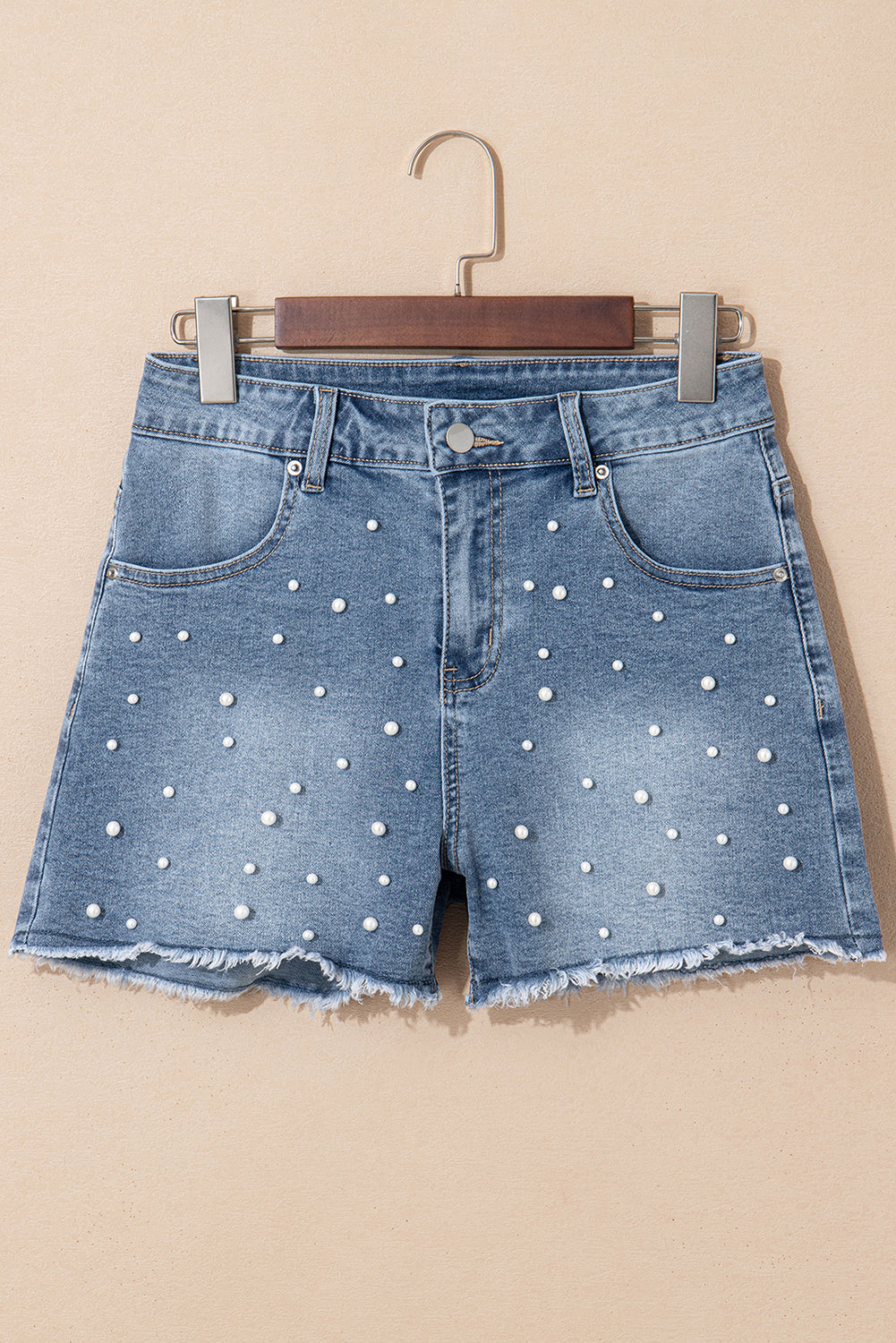 Mira Pearl Denim Shorts